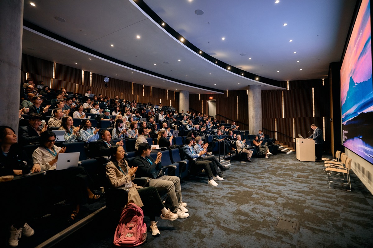Attendees listening to a talk at a previous CHIL conference